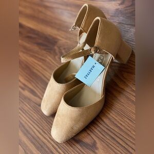 NEW Suede Marypaz Spain Block Heel Pumps
